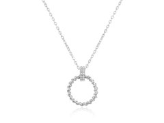 Agato Slušivý stříbrný náhrdelník AGS1504/47 (řetízek, přívěsek)