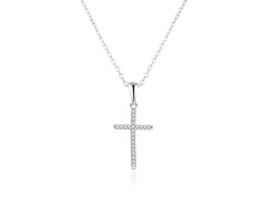 Agato Stříbrný náhrdelník Křížek AGS1595/47 (řetízek, přívěsek)