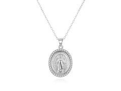 Agato Stříbrný náhrdelník Madona AGS1603/47 (řetízek, přívěsek)