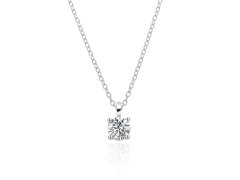Agato Stříbrný náhrdelník s&nbsp;čirým zirkonem AGT-N023W (řetízek, přívěsek)