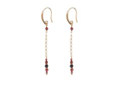 Alisia Dlouhé pozlacené náušnice se safírem a&nbsp;granáty AL5235.01.000