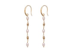 Alisia Dlouhé pozlacené náušnice s&nbsp;pravými perlami AL4139.01.000