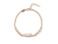 Alisia Dvojitý pozlacený náramek s&nbsp;perlami AL5114.01.000