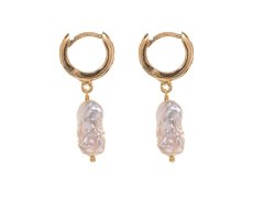 Alisia Elegantní pozlacené náušnice s&nbsp;barokní perlou AL4683.01.000