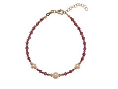 Alisia Okouzlující náramek z&nbsp;granátu s&nbsp;pravými perlami AL5178.01.029