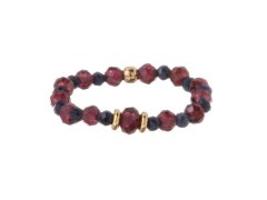 Alisia Korálkový prsten z&nbsp;granátu a&nbsp;safíru AL5239.01.000.D 57 mm