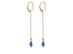 Alisia Pozlacené dlouhé náušnice se zirkonem a&nbsp;krystalem AL5226.01.000