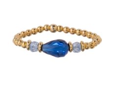 Alisia Pozlacený kuličkový prsten se zirkony a&nbsp;krystalem AL5227.01.000.D 53 mm