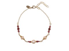 Alisia Pozlacený náramek s&nbsp;perlami a&nbsp;granáty AL5182.01.029