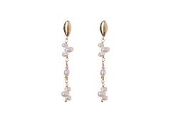 Alisia Visací pozlacené náušnice s&nbsp;perlami a&nbsp;turmalínem AL4660.01.000