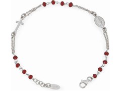Amen Elegantní stříbrný náramek s krystaly Rosary BROBR3