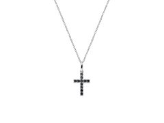 Amen Originální stříbrný náhrdelník se zirkony Cross CRBN03 (řetízek, přívěsek)