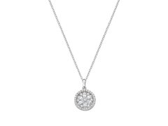 Amen Třpytivý stříbrný náhrdelník se zirkony Flower of Life CLFLBBZ1 (řetízek, přívěsek)