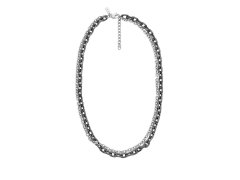Armani Exchange Dvojitý ocelový náhrdelník pro muže AXG0159060