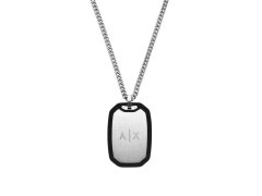 Armani Exchange Pánský náhrdelník z oceli Psí známka AXG0169040