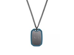 Armani Exchange Ocelový náhrdelník pro muže Psí známka AXG0171060