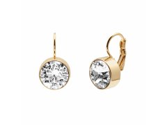 AURA Pozlacené visací náušnice s&nbsp;Preciosa krystaly PCAUX045