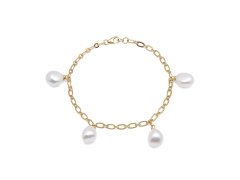 AURA Pozlacený náramek s barokními perlami Kyoto Pearl TKKP407YG