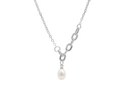 AURA Stříbrný náhrdelník s barokní perlou Kyoto Pearl TKKP391SMPL