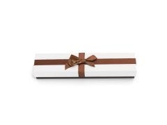Beneto Bílá dárková krabička s hnědou stužkou KP9-20