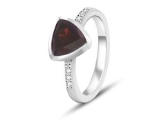 Beneto Exclusive Stříbrný prsten s výrazným granátem GRAAGG2 50 mm