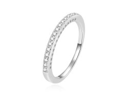 Beneto Jemný stříbrný prsten s čirými zirkony AGG365 52 mm