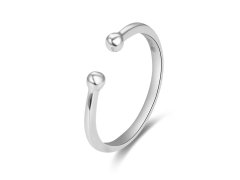 Beneto Minimalistický otevřený prsten ze stříbra AGG470