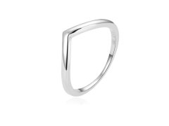 Beneto Minimalistický stříbrný prsten AGG445L 56 mm