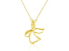 Beneto Pozlacený náhrdelník s andělíčkem AGS1326/47-GOLD
