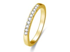 Beneto Pozlacený stříbrný prsten s krystaly AGG189 50 mm