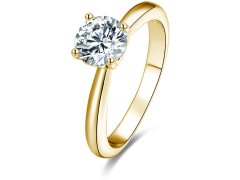 Beneto Pozlacený stříbrný prsten s krystaly AGG202 50 mm