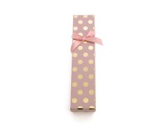 Beneto Růžová dárková krabička se zlatými puntíky KP7-20