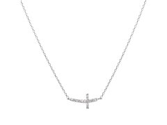 Beneto Stříbrný náhrdelník s křížkem AGS546/47