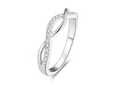Beneto Stříbrný prsten s&nbsp;krystaly AGG190 60 mm