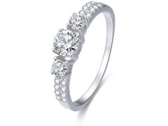Beneto Stříbrný prsten s krystaly AGG197 60 mm