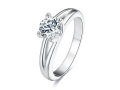 Beneto Stříbrný prsten s&nbsp;krystaly AGG198 54 mm