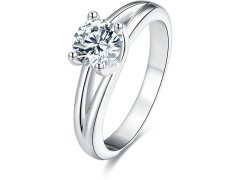 Beneto Stříbrný prsten s krystaly AGG198 58 mm