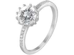Beneto Stříbrný prsten s krystaly AGG206 60 mm