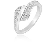 Beneto Stříbrný prsten s krystaly AGG209 54 mm