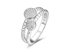 Beneto Stříbrný prsten se zirkony AGG335 60 mm