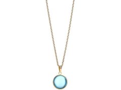 Bering Slušivý pozlacený náhrdelník s modrým krystalem Artic Symphony 430-28-450