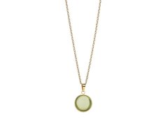 Bering Slušivý pozlacený náhrdelník se zeleným krystalem Artic Symphony 430-255-450