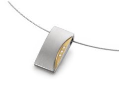 Boccia Titanium Bicolor titanový přívěsek s&nbsp;pravými diamanty 0793-04