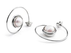 Boccia Titanium Originální titanové náušnice s&nbsp;pravými perlami 05018-01