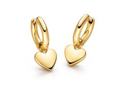 Boccia Titanium Pozlacené titanové náušnice se srdíčky 05081-02