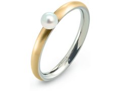 Boccia Titanium Pozlacený titanový prsten s perličkou 0145-02 56 mm