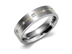 Boccia Titanium Snubní titanový prsten s&nbsp;diamanty 0101-19 62 mm