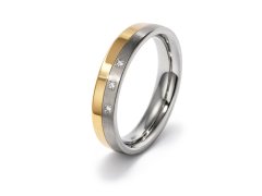 Boccia Titanium Snubní titanový prsten s&nbsp;diamanty 0129-04 63 mm