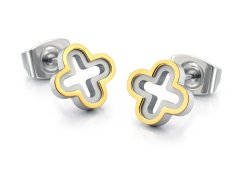 Boccia Titanium Titanové bicolor náušnice čtyřlístky 05016-02