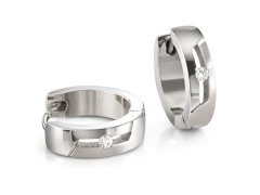 Boccia Titanium Titanové náušnice s&nbsp;diamantem 05045-03